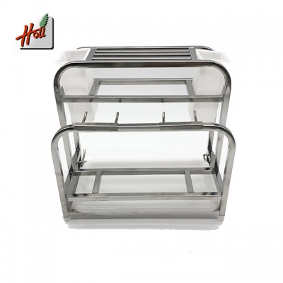 Professional Manufacturer High Quality Kitchen Sink Dish Drainer Organizer Metal Drying Dish 304 stainless steel Rack