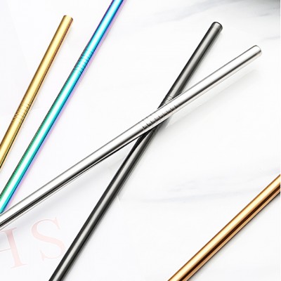 reusable high quality 304 stainless steel  drinking  straw set