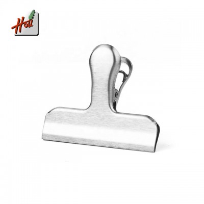 Professional manufacturer air tight seal grips stainless steel coffee bag closing clips metal chip