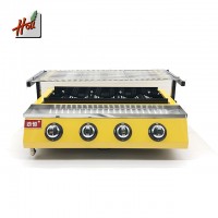 Amazon Top selling High quality professional Manufacturer  Portable Small Four Round Yellow Gas BBQ Grill