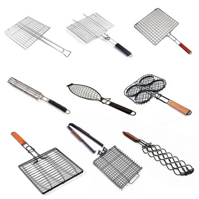 Outdoor BBQ Stainless Steel Woven Mesh Family Barbecue Grills Portable Stainless BBQ Wire Grill Mesh